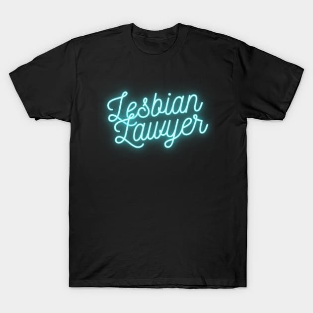 Lesbian Lawyer - Blue T-Shirt by Georgia Family Law Project